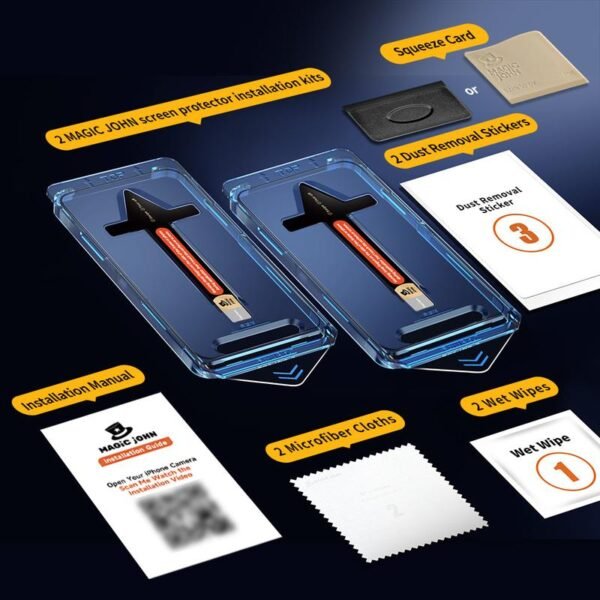 High Quality Tempered Glass Screen Protector | 2 Pack | iPhone, Samsung, and Google | Clear & Privacy Protection, Fingerprint Resistant, Dust-Free, Bubble-Free - Image 9