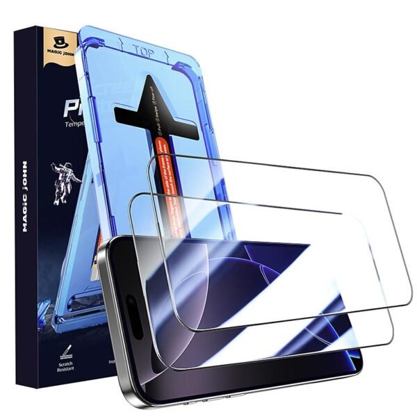 High Quality Tempered Glass Screen Protector | 2 Pack | iPhone, Samsung, and Google | Clear & Privacy Protection, Fingerprint Resistant, Dust-Free, Bubble-Free - Image 10