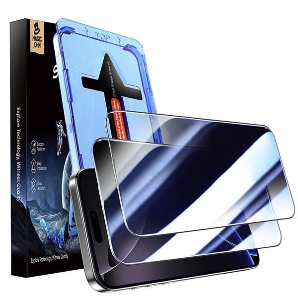 High Quality Tempered Glass Screen Protector | 2 Pack | iPhone, Samsung, and Google | Clear & Privacy Protection, Fingerprint Resistant, Dust-Free, Bubble-Free - Image 2